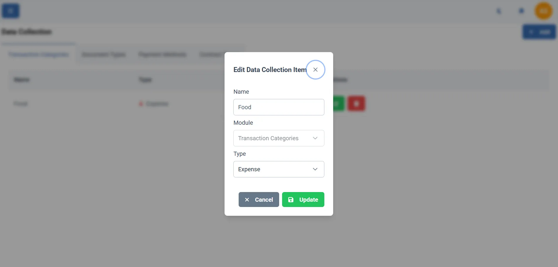 Edit data collection